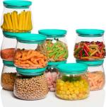 Joie Round Blue Plastic Grocery Container, 800 Ml (Pack Of 10)