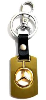 Blue Aura Americ Style Gold, Silver Metal Mercedes Benz Swinging Hook Locking Key Chain