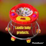 Laadla Baby Products Baby Walker Multi-Function Musical Foldable Walker with Music Toys Bar for Kids Male and Female Baby||Red walker