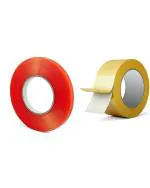LYTIX Synthetic Waterproof Double Sided Yellow Tape and Transparent Red Tape for Patch Attachment (Pack of 2)