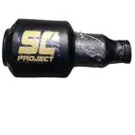 BIGBIRD Universal Stainless Steel Slip On Modified Bike Silencer for All Bikes/Motorcycle (Black)