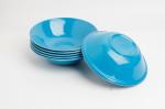 Mehul Melamine Round Bowl Set, cereal bowl, soup bowl, snack bowl, BPA Free, Food Grade for Kitchen and Home. Bowls Set of 6, Blue Color. Capacity- 550 ml