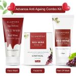 Glamveda Red Wine Advance Anti Ageing Combo Gift Pack | Reduces signs of ageing