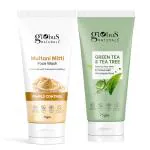 Globus Naturals Pimple & Oil Control Face Wash Combo- Multani Mitti Face Wash & Tea Tree Face Wash, 75gm