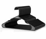 Kienlix Clothes Hanger Wardrobe Storage Organizer Rack (Black, 18pc) Made in India