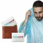 Madric Unisex Disposable Rain Card For Emergency Use | Waterproof Rain Card Rain Coat With Smallest Pocket Size| Easy To Carry & Use And Reusable | 2 To 3 Time Wear Thin Premium Plastic | Multi Color Free Size Pack Of 3