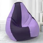 Biggie Bean Bag - Size : XL - Teardrop Bean Bags - Designed by : ScottyTravis London - Color: Indigo Lavender - Bean Bag Cover - Best Bean Bag for Living Room - Luxury Bean Bag - Lounge Chair Latest Bean Bag