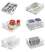 LeAves Stainless Steel Modular Kitchen Basket