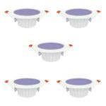 Fybros Blue Silvio Plus Led Junction Box Ceiling Indoor Lights For Home - 9 Watts, 5 Pc