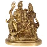 Idol Collections Golden Brass Shiva Ganesha Idol Kartik