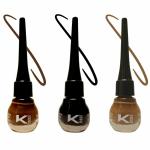 KINDED Midnight Black, Chocolate Brown and Camel Brown Waterproof Smudgeproof Longlasting Liquid Eye Liner, 5 ml - Pack of 3