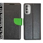 A D Enterprises Black MRC Flip Cover for Moto G51 5G | Magnetic Case | Shock Absorbent | Flip Cover Moto G51 5G