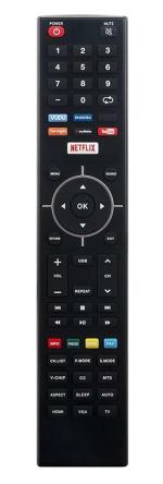 AILKIN LED TV Remote Control with VUDU Netflix Keys