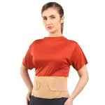 Flamingo Lumbar Sacro Belt for Back Pain Relief Lumbar belt for Back Support Belt with dual Adjustable Straps Back Brace for Unisex, Size - M , Beige