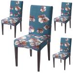 HOKIPO Dining Table Chair Cover 4 Seater Elastic Slipcovers Seat Protector (AR-4037-D11*4)