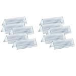 Karp Acrylic Desk Name Plate Holder Desk Sign Frame for Table Display Blank Nameplate for Office Business Conference Meetingroom Student School Classroom (10 Inch x 2 Inch-10 Pack)