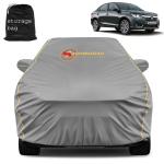 Automozexo Amaze Grey Car Cover With Mirror Pockets For Honda