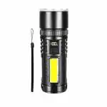 Sprysh Most High Power 10000 Lumens LED Flashlight 18650 Built-in Battery Power Bank USB Rechargeable Flashlight 2000M Long Distance Lamping Torch with COB Lamp
