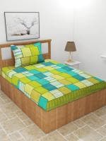 MORADO Premium Poly Cotton Single Bed Bedsheet (60x90 Inches) with 1 Pillow Covers (17x27 Inches)