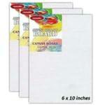 Qatalitic Set Of 6 Pc. 6 X 10 Inch Canvas Board, 100% Cotton, Acid Free, Blank White 4Mm Thickness Canvases For Oil, Acrylic &Amp; Watercolour Paint W