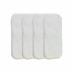 Chinmay Kids Unisex Baby Diaper Insert Pad 4 Layer Mircofiber Reusable And Washable Cloth Diaper Liner Pad for Small Toddler and Newborn Babies, Age 0-24 Months, White (Pack of 4)