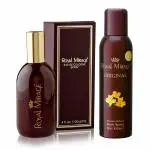 Royal Mirage Brown Perfume and Original Brown Refreshing Body Spray 200 ML Combo