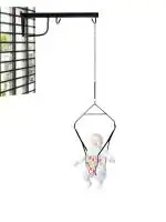 Vparents 2 in 1 Baby Toddler Jumper with Window Hanging Metal Stand Cum Baby Walking Harness Function, Fun Activity for 6-12 Months Baby Infant (Pink)