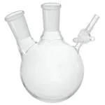 ABGIL Borosilicate Glass Round Bottom Schlenk 2 Neck Flask 250ml Capacity (Distillation Flask)