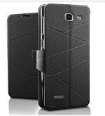 Armor Black Leather Flip Cover Case For Huawei Ascend G730 Black