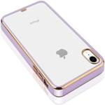 ERIT Chrome case for iPhone XR | Transparent case | Chrome case | Electroplating case Cover for Transparent -(Purple Border)