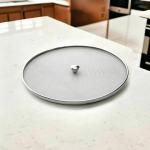 Honey Shopee Stainless Steel Multiple usages Net in kitchen Lid, 10-inch, Silver Pack of 1