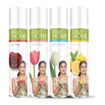 POUR HOME French Flora, French Fusion, Red Rose and Lime Life Room Freshener (220 ml x 4)