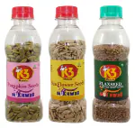 K3 Masala Roasted Sunflower Seeds(100gm) and Roasted Pumpkin Seeds(100gm),Flax Seeds(80gm)(Pack of 3)