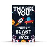 Zyozique Space Theme Thank You Label Tags for Making Party A Blast The Space Birthday (Pack of 30)
