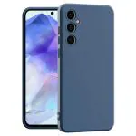Casotec Back Cover for Samsung Galaxy A55 5G | Full Camera Protection | Liquid Silicon Case | Flexible Bumper Case for Samsung Galaxy A55 5G (Deep Blue)