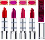 OUR BEAUTY Multicolor New Stylish Highly Moisturing Full Coverage Creamy Matte Lipsticks 74, 14 G (Pack Of 4)