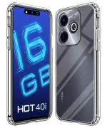 HUPSHY Back Cover for Infinix Hot 40i (Transparent, Flexible, Silicon, Pack of: 1)