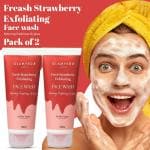 Glamveda Strawberry Exfoliating Face Wash Pack of 2 (200ml)
