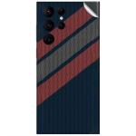 GADGETSWRAP Printed Vinyl Skin Sticker for Samsung Galaxy S22 Ultra - Red Stripes Dots