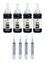 ANG Refill Ink for HP DeskJet Ink Advantage 2135 All-in-One Printer Single Color Ink Cartridge 100 ML Black 4 with Syringe