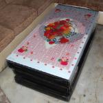 Winner Center Multicolor Table Cover Plastic Waterproof PVC Floral Print Size- 130* 80 cm(TC-008)