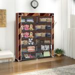 Home reserve 2 door 12 Shelves Brown Printed Collapsible wardrobe