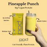 POD Nutrition-Pineapple Punch Vegan Protein, 16g Protein, No artificial sweetners - Pack of 30