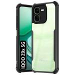 Fashionury Shockproof Crystal Clear Back Cover Case for IQOO Z9x 5G | Protective Design | 360 Degree Protection | Transparent Back Cover IQOO Z9x 5G (Black Bumper)