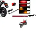 Kozdiko 48 SMD Flexible Led Strip Tail Light Bike Brake Light with Red and Yellow Color Turn Indicator Signals Light for Ducati Mpnster 821