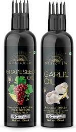 Desi Crew Grapeseed and Garlic Oil for Skin, Body and Hair Care 100 ml Each
