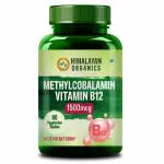 Himalayan Organics Methyl cobalamin Vitamin B12 1500mcg Supplement | Brain Function- 90 Veg Tablets