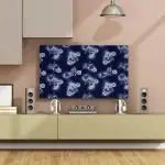 Dream Care Marigold Dustproof Printed (55 inch) LED TV Cover Elastic Stretchable Screen Protector Compatible for All Type Models - Multicolour (Print 37)