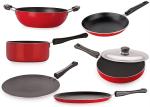 Nirlon Aluminium Red, Black Standard Cookware Set - Ft12Ctfp12Kd13Spbtp (Pack Of 6)