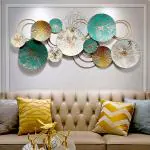 ZS IMPEX Metal Wall Art Wall Sculpture Wall Hanging Showpiece Perfect For Home, Hotel,Restaurant, living room Decoration. (01-Green)